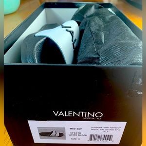 Mario Valentino Day Spa Black & White Logo Men’s Sliders